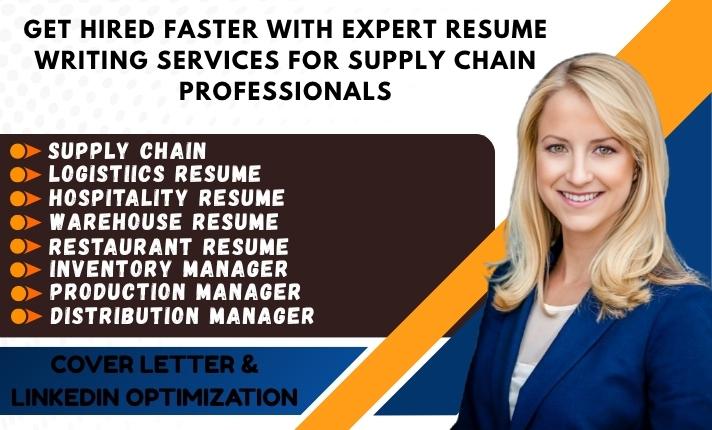 I Will Write Supply Chain Logistics Procurement Warehouse Transportation Resume Writing