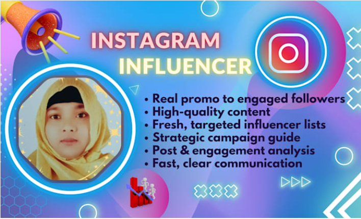 I will be your Instagram influencer to promote your brand and drive real engagement