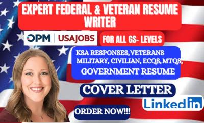 I will write federal resume, executive resume, cover letter & LinkedIn optimization