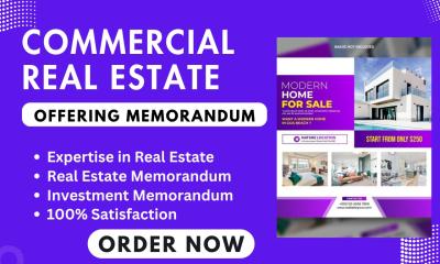 Design or Redesign Commercial Real Estate Offering Memorandum, Flyer, or Brochure