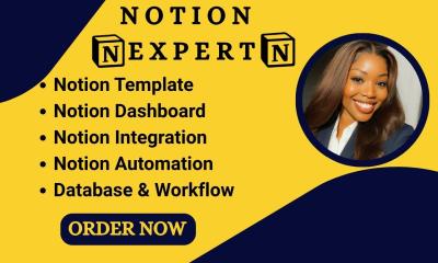 I will create and customize professional Notion templates for your workflow