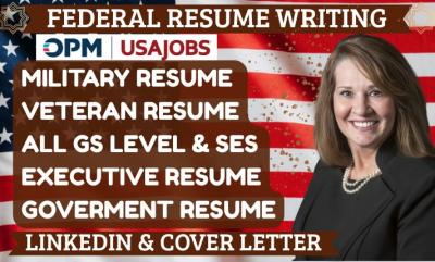I will write professional federal resume ats resume federal usajobs resume writing