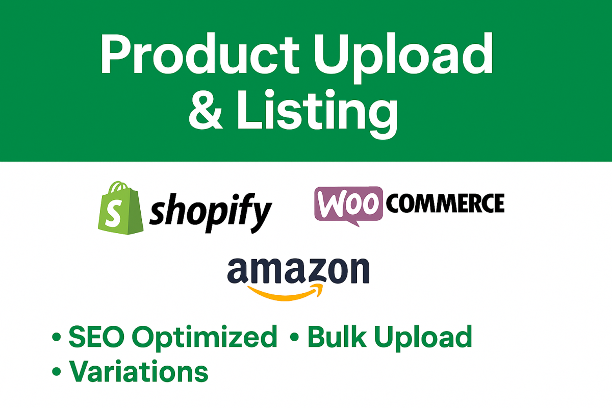 I Will Upload Your Product on Shopify, WooCommerce, or Ecommerce Store Professionally
