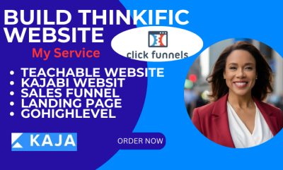 I Will Build Podia Thinkific Website, IMS Website, Online Course, Kajabi
