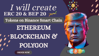 I will create BEP20, ERC20 Token and Smart Contract on Ethereum and BSC Blockchain