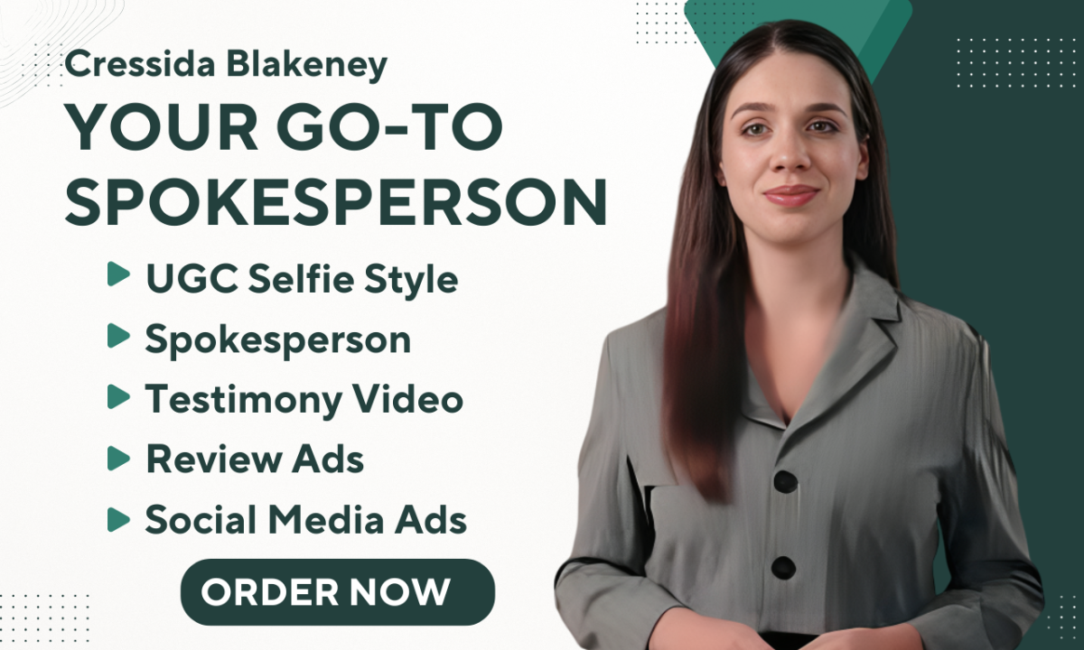 I will create professional UGC selfie style spokesperson testimony video review ads