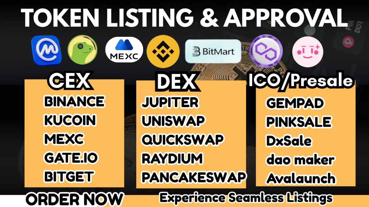 List Meme Coin Token ICO Listing on CoinGecko, CoinMarketCap, Binance Approval