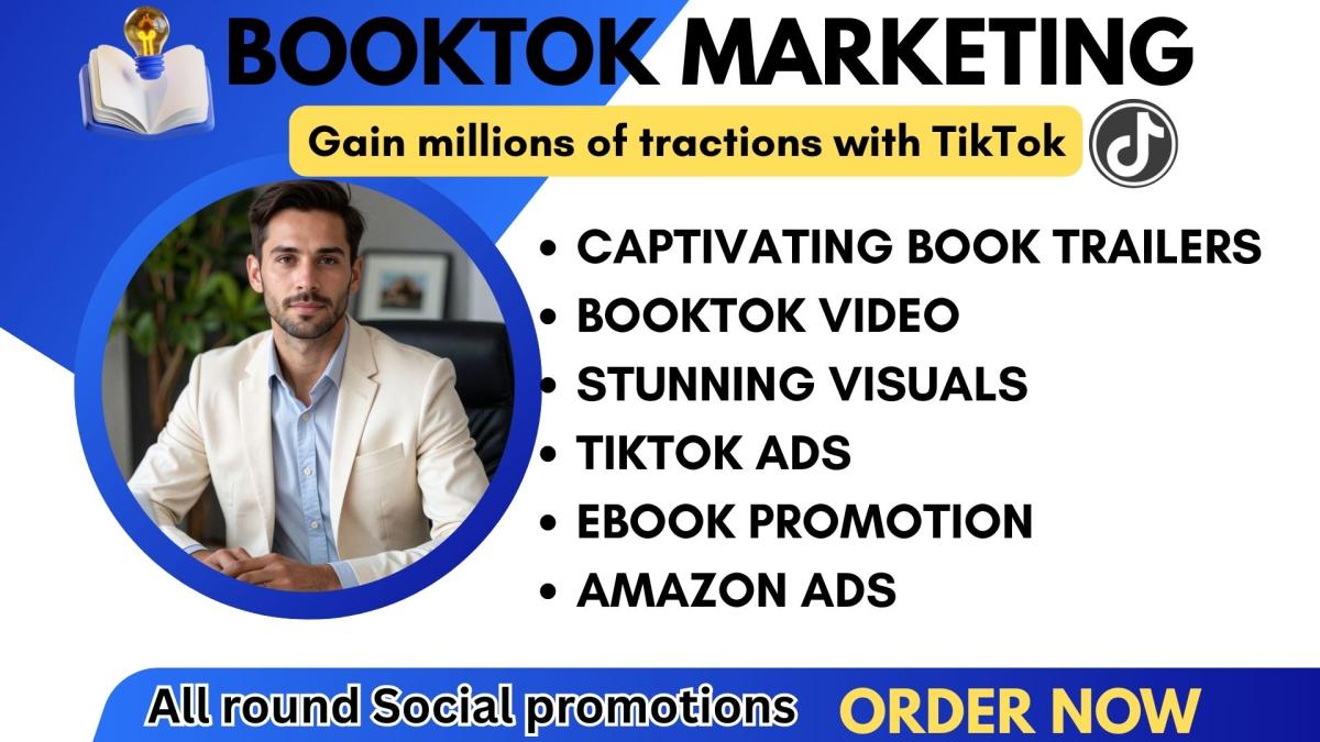I will viral rank booktok video promotion tiktok ads ebook marketing amazon kdp ads