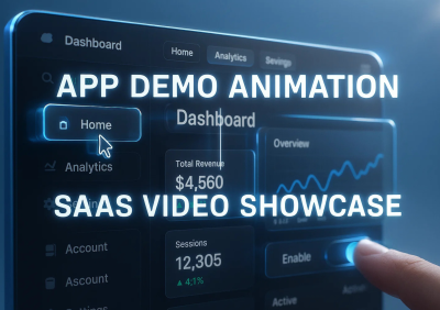 I will create SaaS software demo 3D 2D app explainer video SaaS animation product video