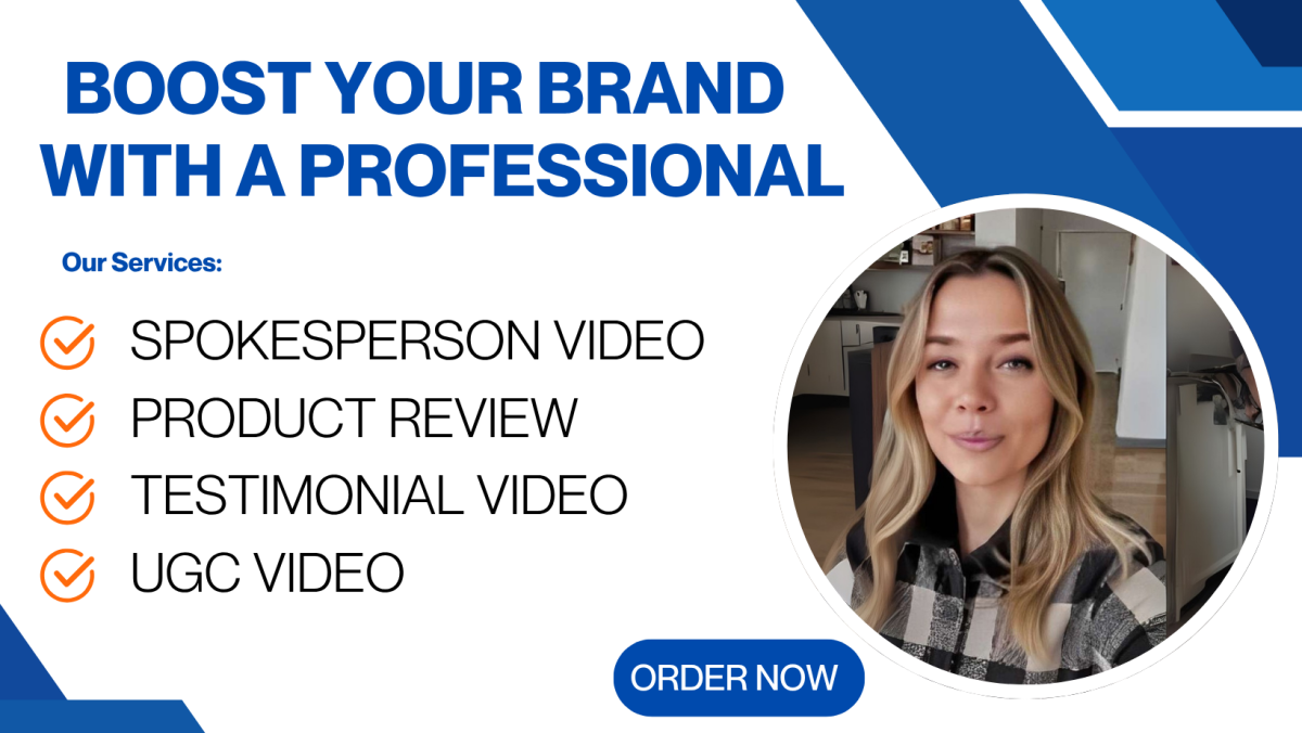 I will create female spokesperson UGC testimonial video, video review ads