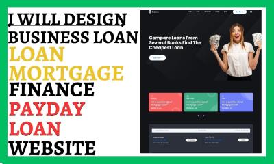 I will build premium business loan website loan mortgage finance payday loan website