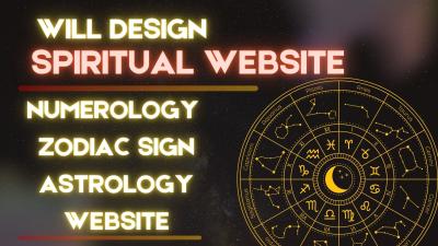 I will design spiritual website, tarot reading website, metaphysical spiritual website