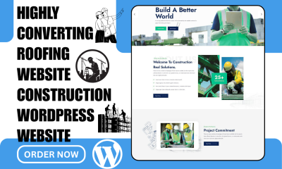I will design roofing website HVAC website handy website construction website