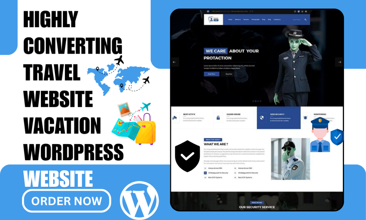 I Will Create Travel Website, Vacation Website, Tourism Website, Booking Website