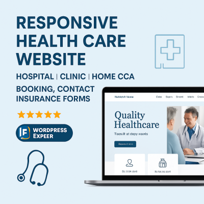 I Will Design Medical, Healthcare, Home Care, Dental Clinic Website