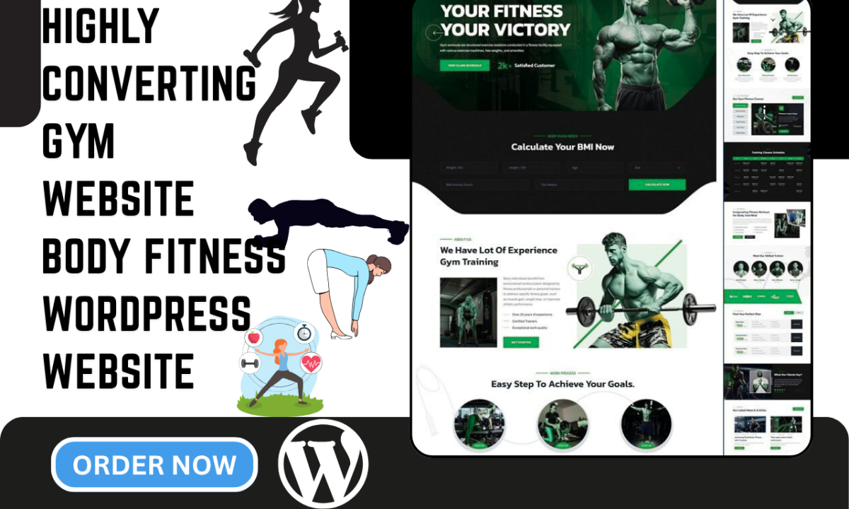 I will develop a responsive fitness, gym, workout and sports website
