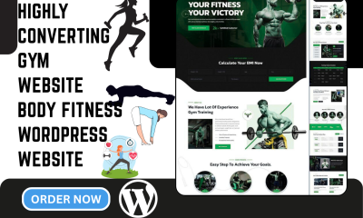 I will develop a responsive fitness, gym, workout and sports website