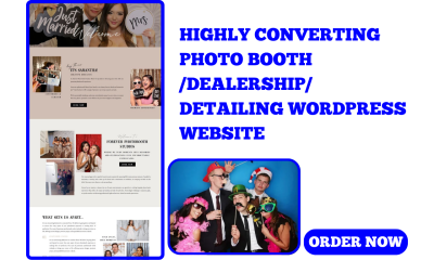 I Will Design 360 Photo Booth Website & Party Rental Website with Online Booking Feature