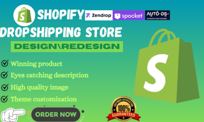 I will setup Shopify dropshipping store via Zendrop, CJ, design & redesign Shopify store
