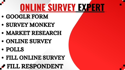 Conduct and Fill Online Survey via Google Forms and SurveyMonkey to Get 1K USA Respondents