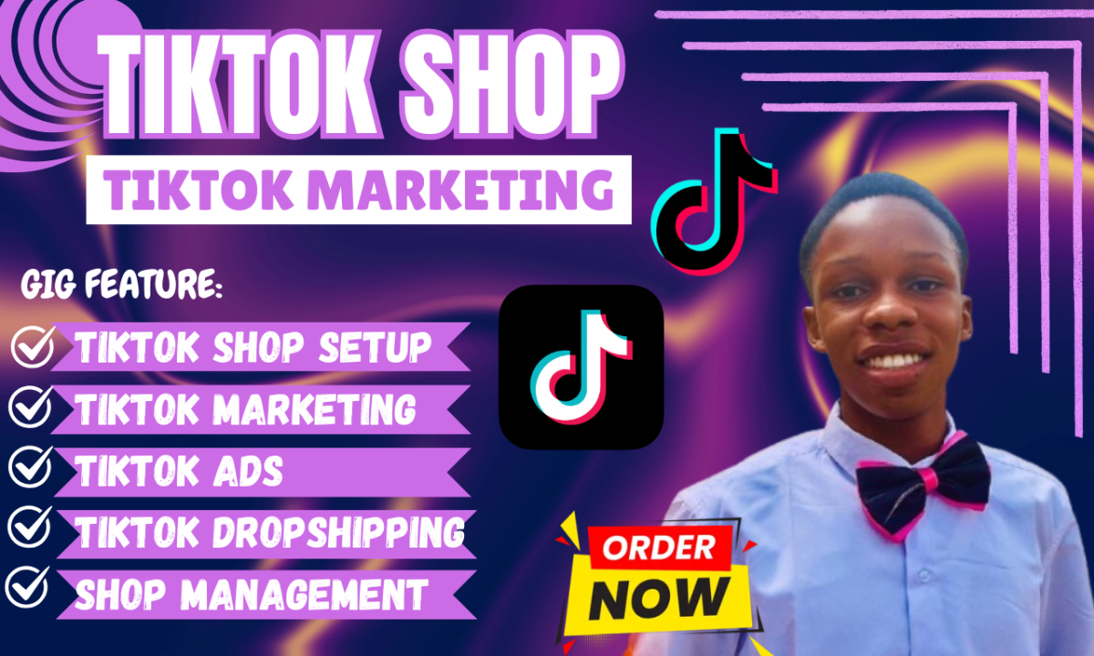 I will setup TikTok Shop, TikTok Ads, TikTok Shop Dropshipping, and TikTok Marketing Management