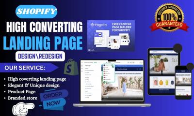 I will design landing page email marketing to your Shopify store via PageFly
