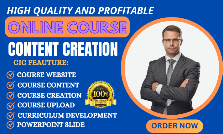 Create Online Course Creation, Thinkific Course Upload & Online Course Content