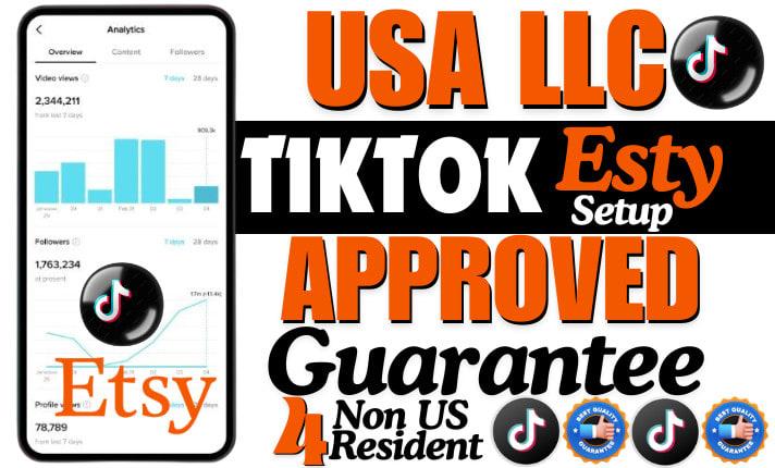 Register USA LLC & TikTok Shop Setup | US LLC & Etsy Store Creation for Non-US Residents