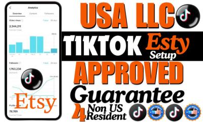 Register USA LLC & TikTok Shop Setup | US LLC & Etsy Store Creation for Non-US Residents