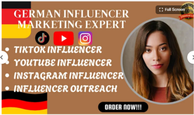 I will find the top German Instagram, TikTok, YouTube influencer for your brand growth