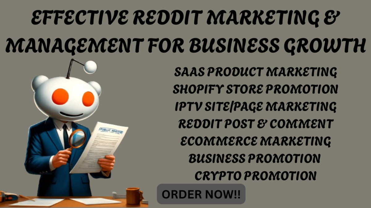 I will do Reddit marketing for Shopify store sales, website crypto promotion, IPTV