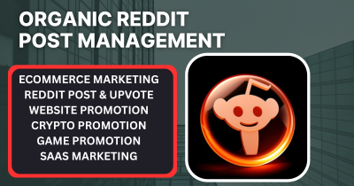 I will do Reddit post for book website SaaS product app eCommerce business IPTV crypto