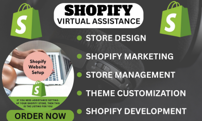 I will be your Shopify Virtual Assistant Shopify Manager to Boost Shopify Sales VA