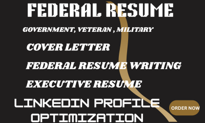 I will deliver federal resume writing service, cover letter, professional resume