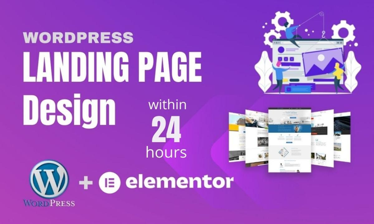I will create a professional responsive WordPress landing page