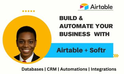 I will Airtable Airtable Database Zapier Integration Softr Webapp