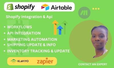 I will automate your Shopify store with Airtable, Zapier, Klaviyo, GHL, and Softr