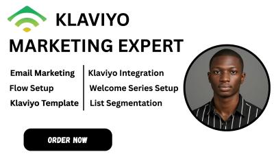 I will set up Klaviyo AI email marketing ecommerce flows, email automation templates, GHL
