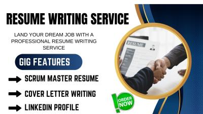 I will write ATS Scrum Master, Engineering CV, Project Manager Resume & LinkedIn Profile
