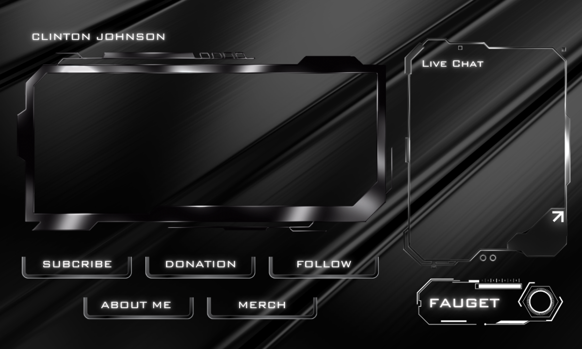 I will design animated Twitch overlay, kick, Twitch logo, banner panels, Twitch overlay