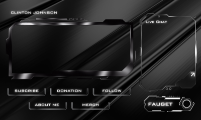 I will design animated Twitch overlay, kick, Twitch logo, banner panels, Twitch overlay