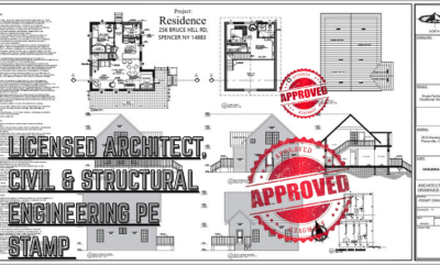 I will do Atlanta, California, New York, Florida, Texas PE Stamp, MEP as Licensed Architect