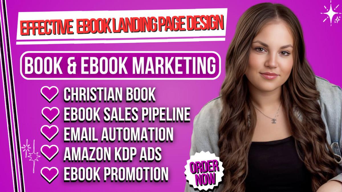 I will do effective Christian book marketing, Systeme io Christian book landing page