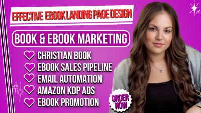 I will do effective Christian book marketing, Systeme io Christian book landing page