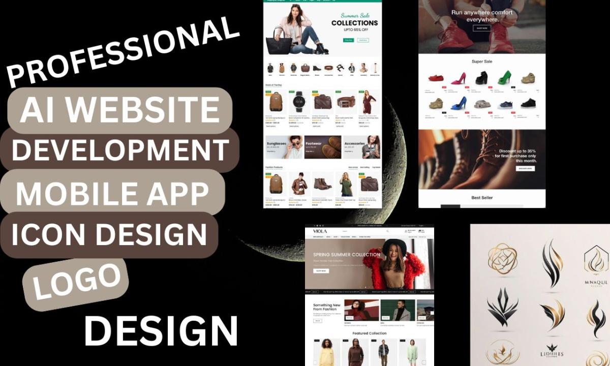 I will create mobile app, website icon, professional logo, and AI website