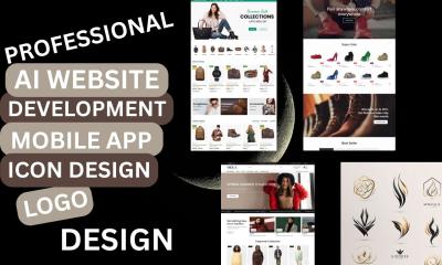I will create mobile app, website icon, professional logo, and AI website