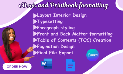 I will format your paperback, hardcover, ebook for IngramSpark, Lulu, Barnes and Noble