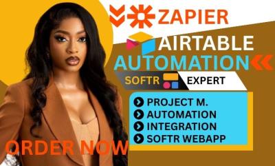 I will setup Airtable, Airtable Database, Softr Webapp Design, Softr, Airtable Automation