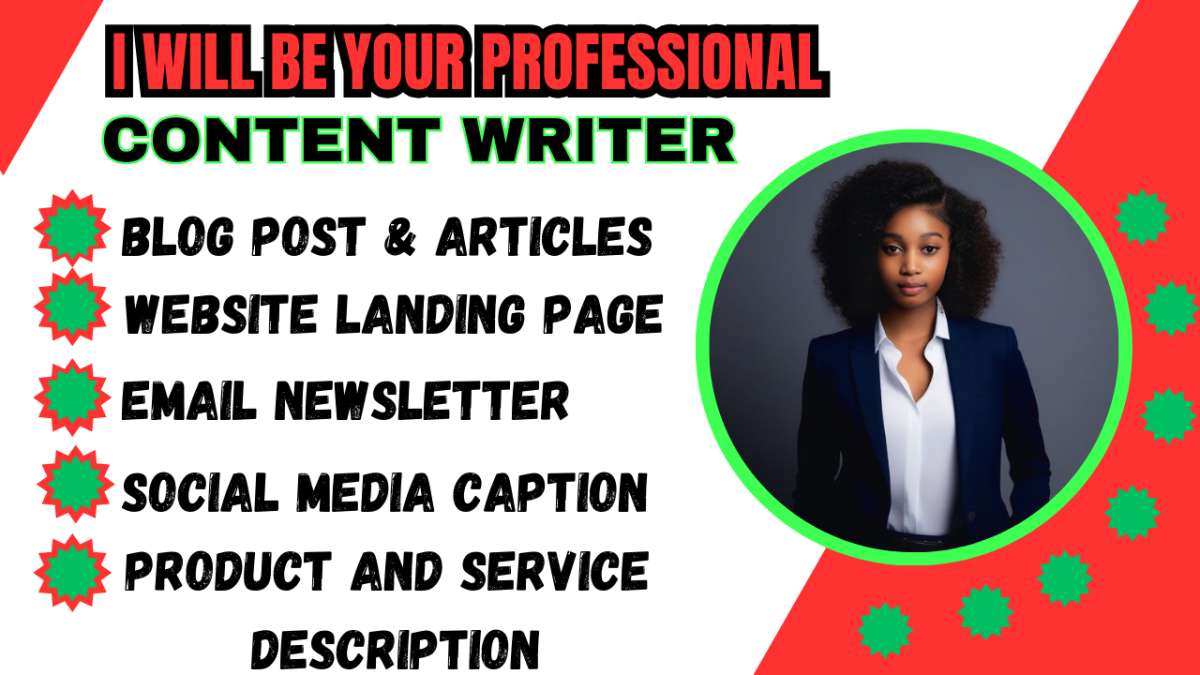 I will be your content writer, write engaging content for your business to drive sales