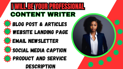 I will be your content writer, write engaging content for your business to drive sales